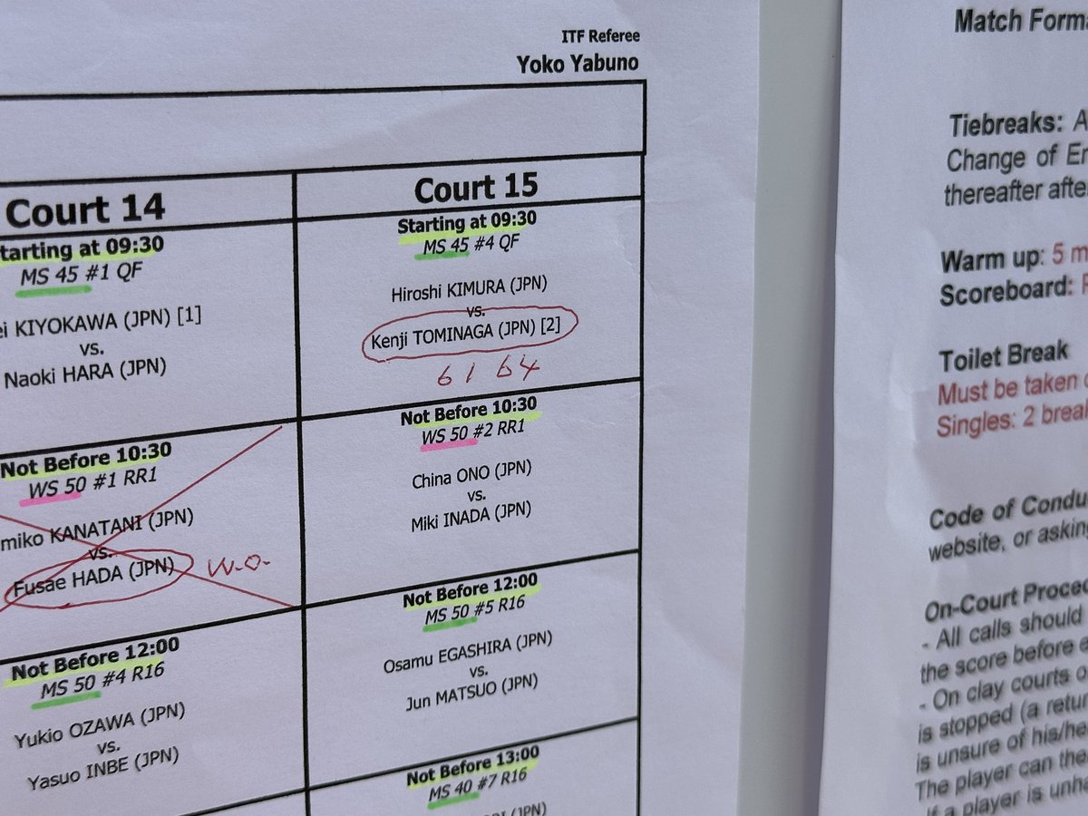 Hanchikimura's tweet image. ITF大阪
VS富永さん
1-6.4-6で負けました。
フットワーク強化
もっとボールを返す執着心が必要だと思いました。
後、寝坊…
道にも迷って、アップ時間10分しか取れなかったのも敗因🥲
今日は滋賀県に行って、ITF函館で負けた方に練習してもらいます‼