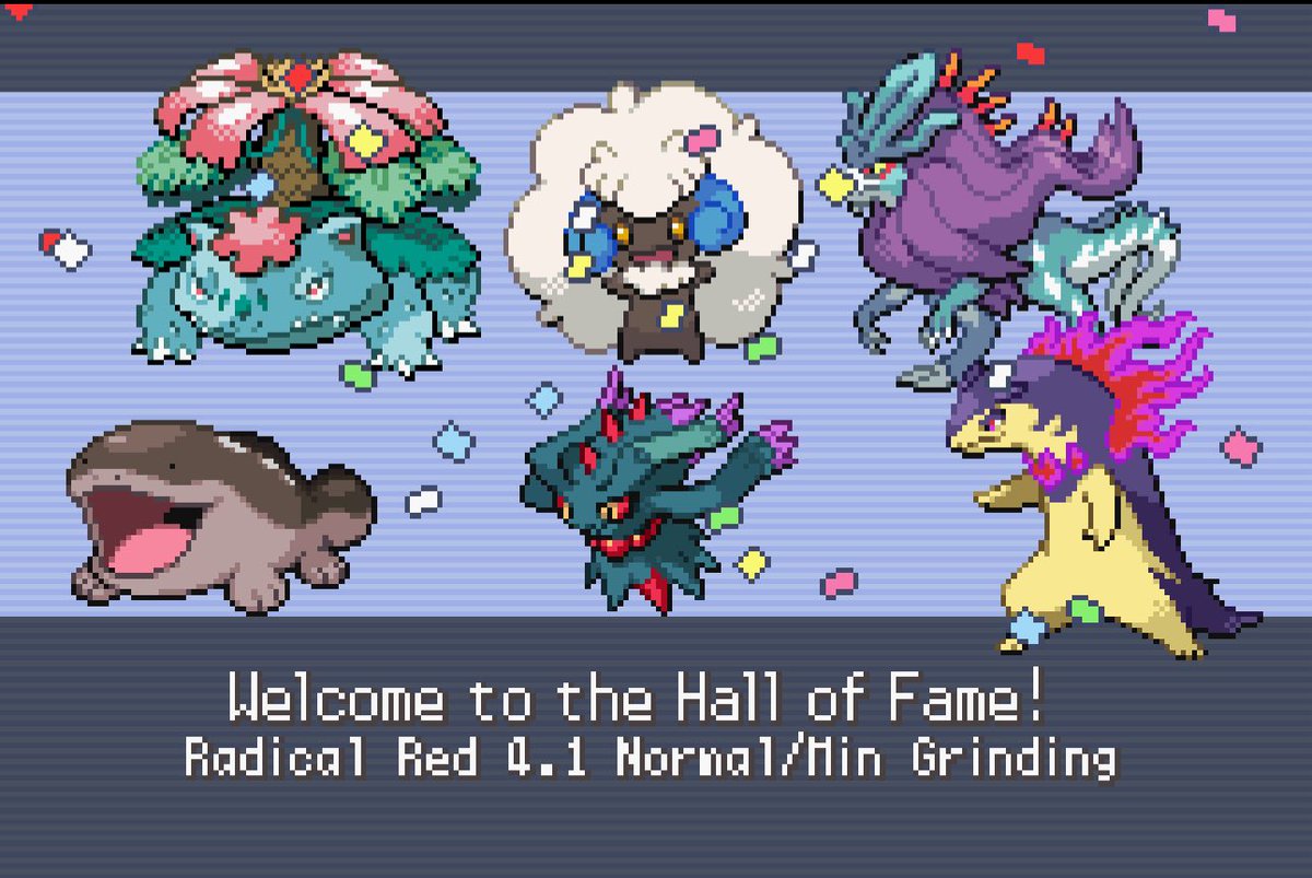 sloppz12599's tweet image. Just beat Pokémon Radical Red