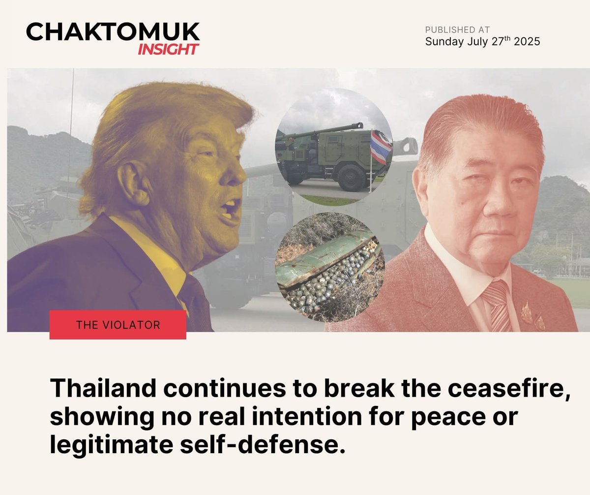 5o_tenpheaa's tweet photo. Thailand started fire into Cambodia since 2:30AM. Thailand does not respect the mediation effort from President Donald Trump.

CAMBODIA DID NOT OPEN FIRE
#ThailandOpenedTheWar
#CambodiaNeedsPeace
#ThailandStartedTheWar 
#JusticeForCambodia https://t.co/HdxScStizM