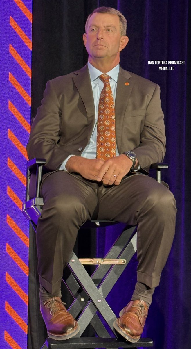 CallDT's tweet image. Clemson Tigers Head Football Coach Dabo Swinney at ACC Kickoff 2025.
Picture by Dan Tortora Broadcast Media, LLC
#Clemson #ACC #ACCKickoff #sports #ClemsonUniversity #ClemsonFB #ClemsonTigers #ACCFootball #Tigers @ClemsonTigers @ClemsonUniv @ClemsonFB