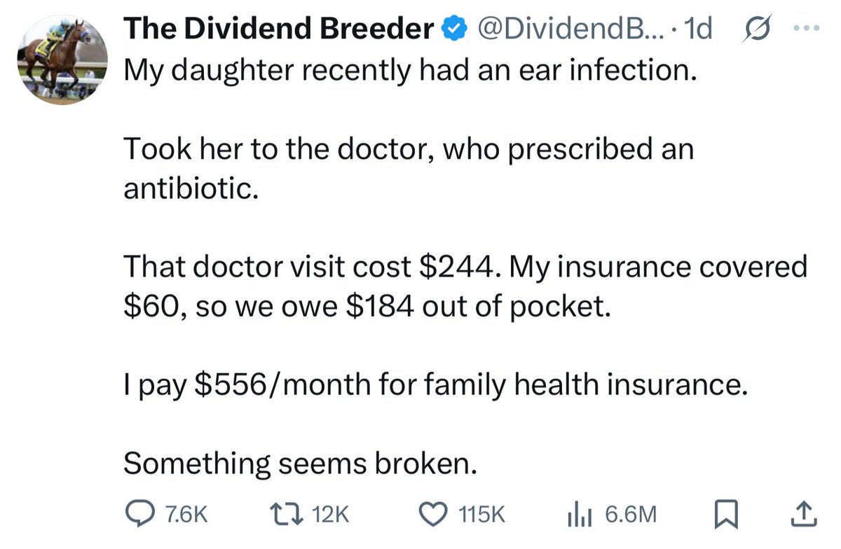 Fellow UK residents - please don’t be in a hurry to go down the route of an American health system. This is what awaits you on the other side 👇🏼 and then read this thread👇🏼👇🏼