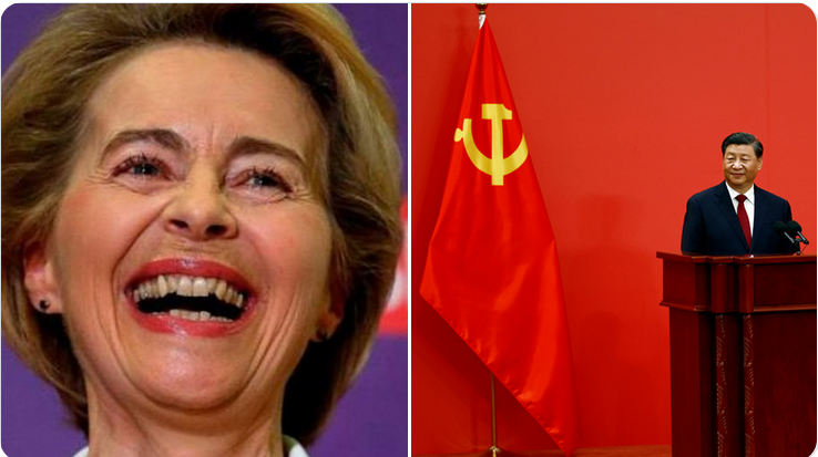 _Direct_News's tweet image. Cette semaine :
Visiblement très contente, Ursula cherche-t-elle notre bonheur en Chine 🇨🇳 ?
Visite du président du Conseil européen, Antonio Costa, et de la présidente de la Commission européenne, Ursula von der Leyen en Chine.
Pourquoi ?