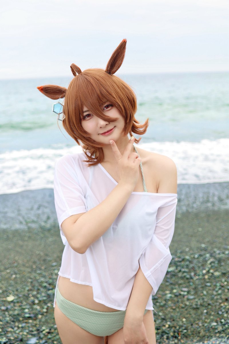 みんなおはよー！

海また行きたい〜！！✨️🧪

▶︎▶︎タキオン・コラボ水着

📸: <a href="/twenty0930/">勇吾</a> 様

#うさみる写真集  #umamusume