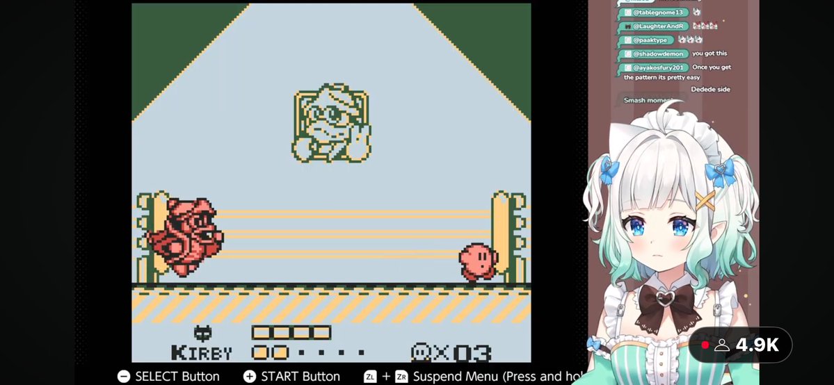 Ro22_Alter's tweet image. Minto playing the first Kirby is such a nostalgia bomb. Was one of my first games on my GameBoy Pocket. I think I’d want a Nintendo Switch for odd cravings for classic games in my childhood lol