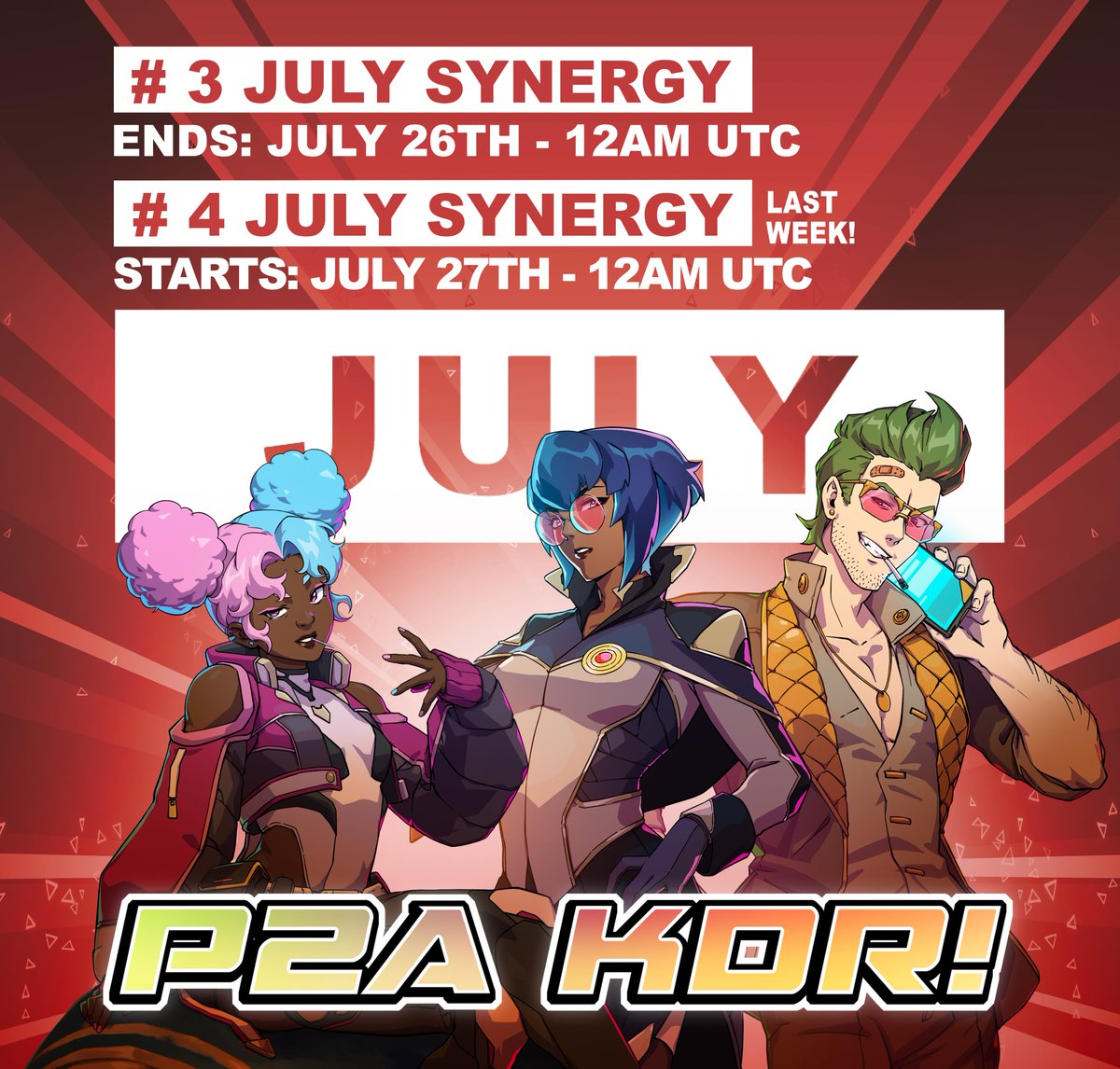 📣 Final Week of Synergy for July!

This is your last chance to climb the leaderboard this month! 💪
While the team is actively working on resolving the Synergy bug, here are the details you need to know in the meantime.

🗓️ Start Date: July 27, 2025, 12:00 am UTC
🗓️ End Date: