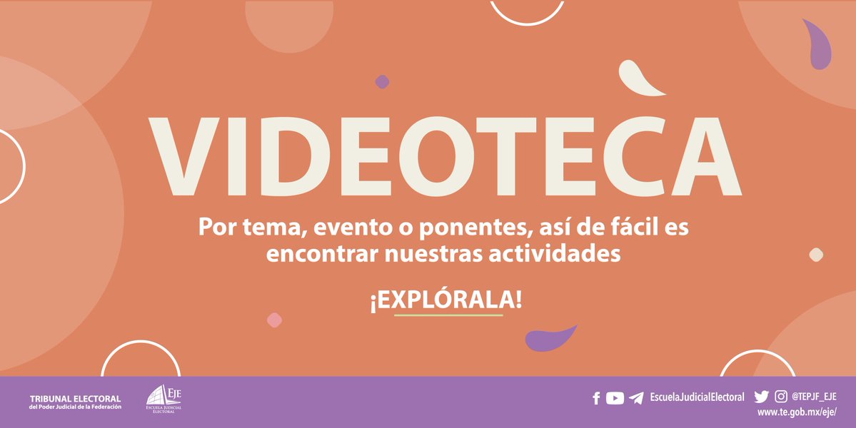 TEPJF_EJE's tweet image. En nuestra videoteca 📼podrás encontrar todas nuestras actividades en video, organizadas por tema, evento o ponente.
Así de fácil es acceder a una vasta colección de contenido educativo y formativo.🔍
¡No esperes más y explora todo nuestro contenido! 🔗bit.ly/3RxKT1t