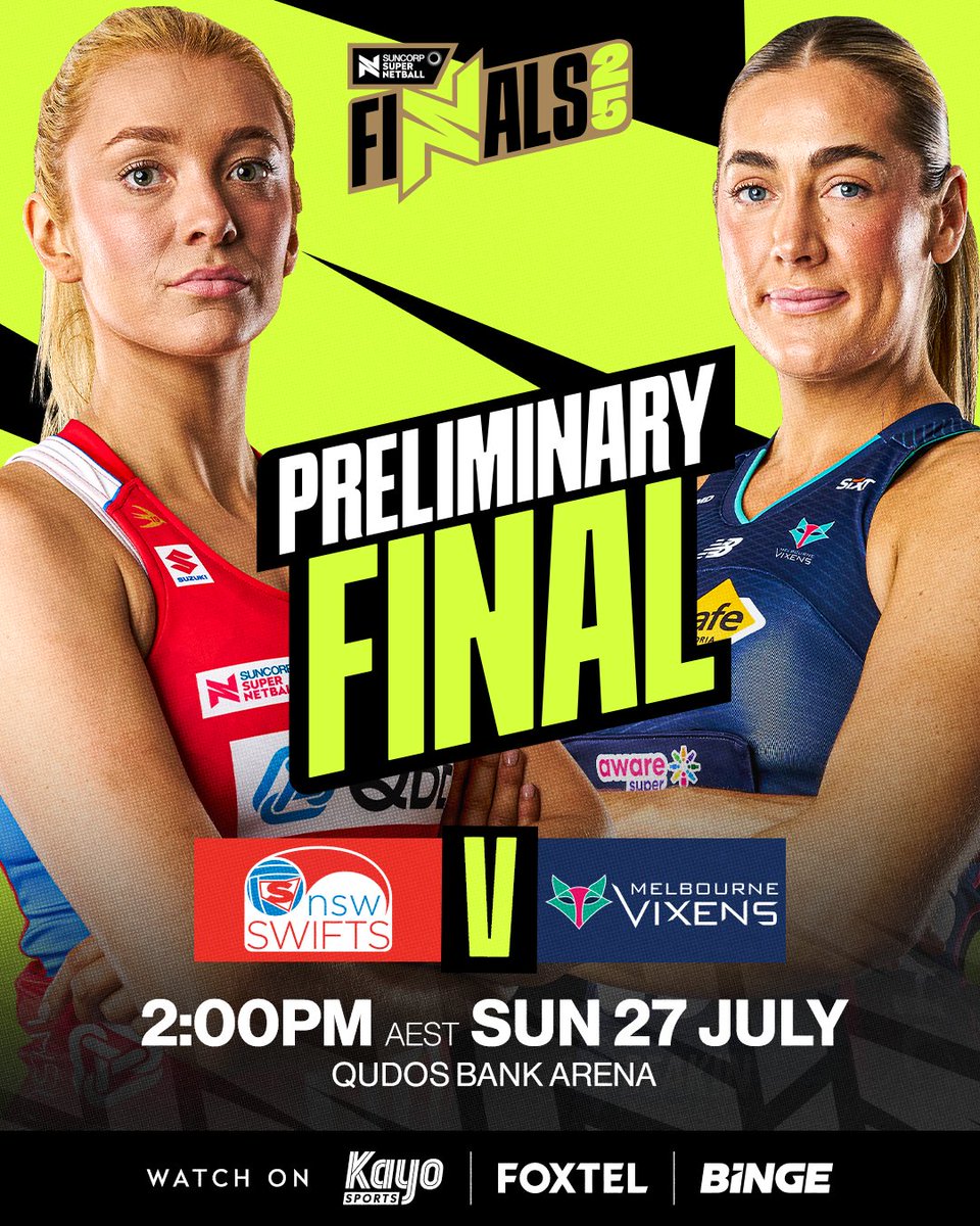 SuperNetball's tweet image. Locked and loaded.
MATCH CENTRE 👉 netball.com.au/matchcentre/ns…