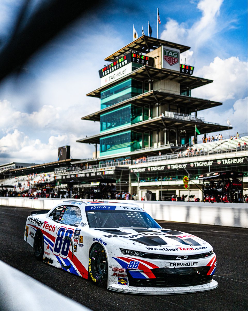 NASCAR_Xfinity's tweet image. NEWS: The No. 88 car clears post-race inspection at @IMS.
The win is official for @ConnorZilisch!