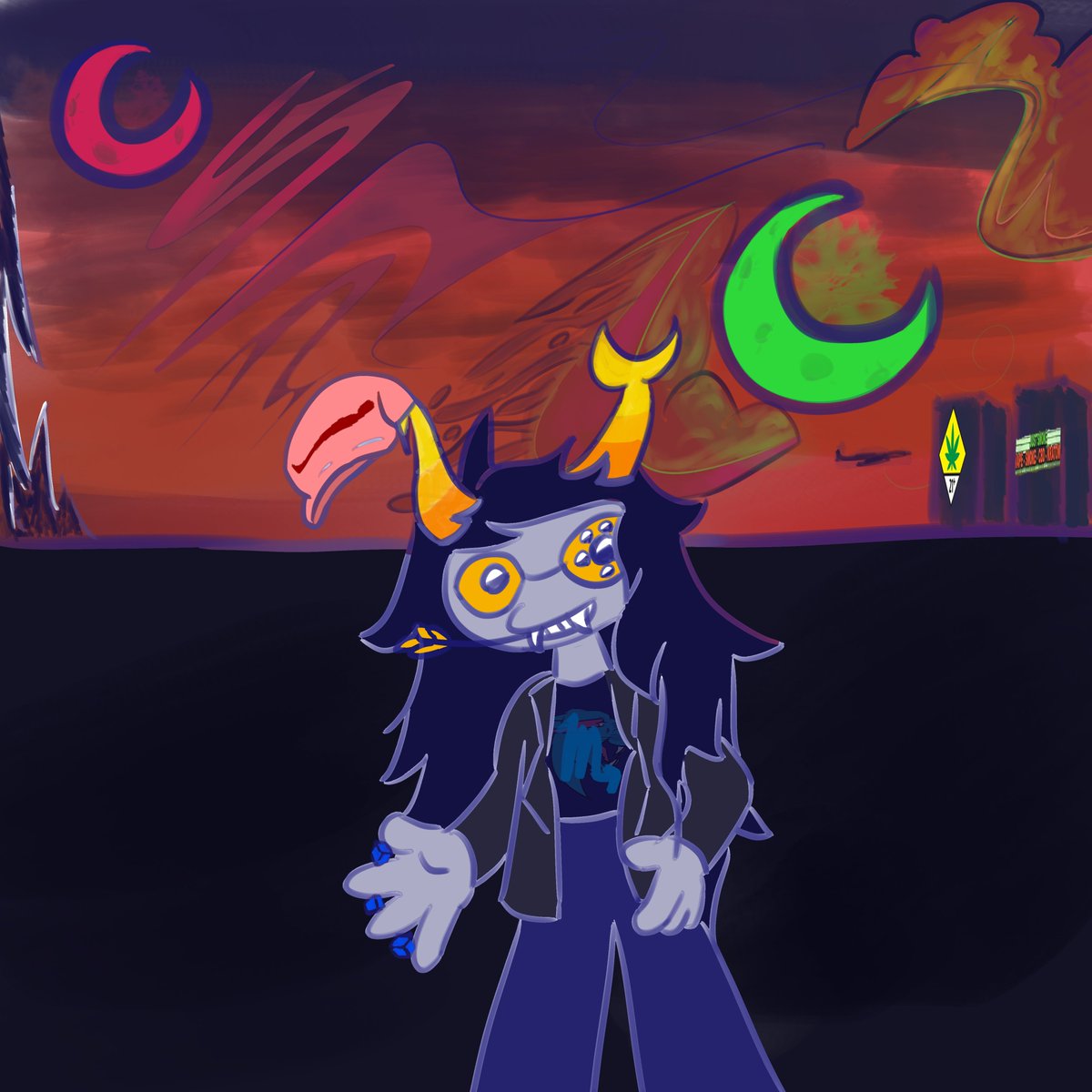 POISONSPIRAL_'s tweet photo. ragebait #artnuke #art #homestuck #vriska #digitalart https://t.co/zgoCkp59IS