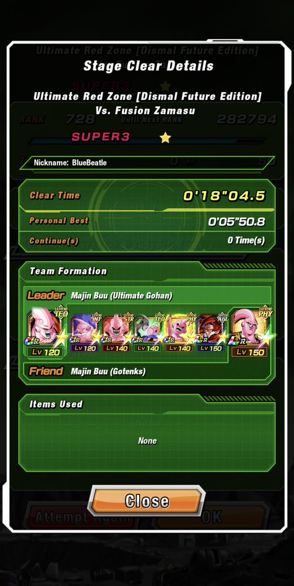 RevivedLiberal's tweet image. Some people had an issue with me taking Omega into a type disadvantage stage, so I decided to take him and Gogeta into the Fusion Zamasu redzone. The results speak for themselves. Oh and the 151k is Gogeta tanking Corrupt Zamasu’s super btw.