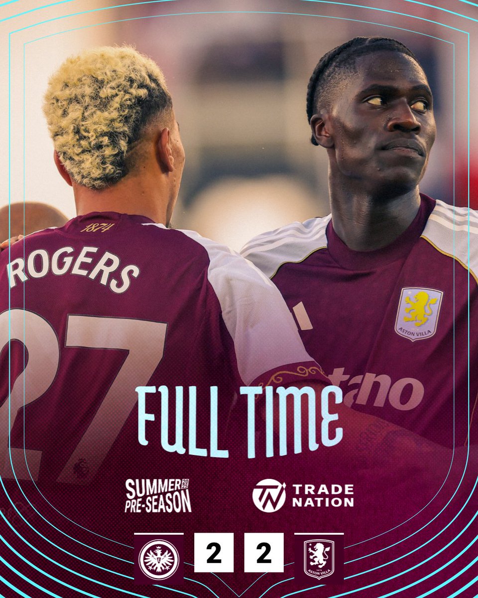 PremierFanPost's tweet image. En su primer amistoso en Estados Unidos jugado en Kentucky #AstonVilla empato a 2 en un partido lleno de goles frente al Eintracht Frankfurt
