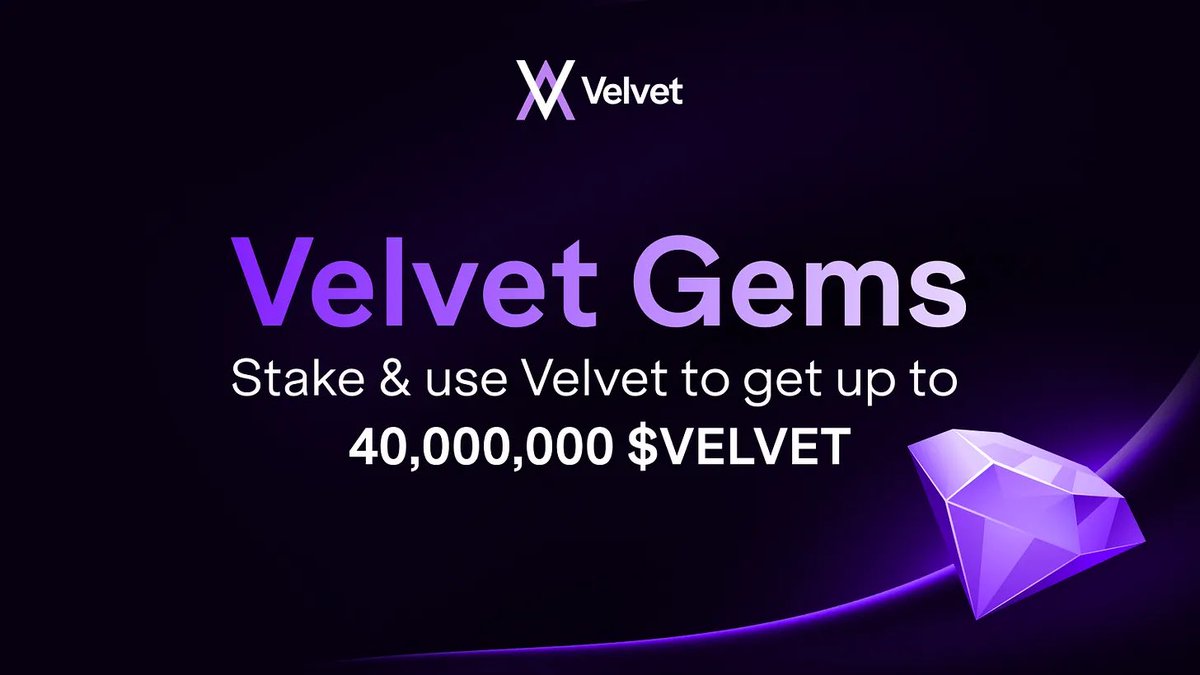 Velvet_Capital's tweet image. Trade, stake, or deposit on Velvet before August 10th to receive a share of the first $VELVET Gems emissions