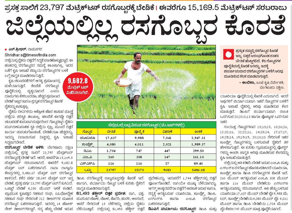 shridhar Vk (@shridhargowdas) on Twitter photo ರಸಗೊಬ್ಬರದ ಕಥೆ ಏನು?
Epaper- m.vijaykarnatakaepaper.com/imageview_1394…
<a href="/spblrsouth/">Bangaluru South District Police</a> <a href="/DC_Ramanagara/">Deputy Commissioner Ramanagara</a> <a href="/VRmgm/">DIPR RAMANAGARA ರಾಮನಗರ ವಾರ್ತೆ</a> <a href="/RLR_BTM/">Ramalinga Reddy</a> <a href="/DKShivakumar/">DK Shivakumar</a> <a href="/DKSureshINC/">DK Suresh</a> <a href="/Nikhil_Kumar_k/">Nikhil Kumar</a> <a href="/DrCNManjunath/">Dr.C.N.Manjunath</a> <a href="/CPYogeeshwara/">ಸಿ.ಪಿ ಯೋಗೇಶ್ವರ | C.P Yogeeshwara</a> <a href="/HC_Balakrishna/">HC Balakrishna</a> <a href="/MayyaSitharam/">Seetharama Mayya</a> <a href="/VeereshaMpmVK/">Veeresha MPM</a> ರಸಗೊಬ್ಬರದ ಕಥೆ ಏನು?
Epaper- m.vijaykarnatakaepaper.com/imageview_1394…
<a href="/spblrsouth/">Bangaluru South District Police</a> <a href="/DC_Ramanagara/">Deputy Commissioner Ramanagara</a> <a href="/VRmgm/">DIPR RAMANAGARA ರಾಮನಗರ ವಾರ್ತೆ</a> <a href="/RLR_BTM/">Ramalinga Reddy</a> <a href="/DKShivakumar/">DK Shivakumar</a> <a href="/DKSureshINC/">DK Suresh</a> <a href="/Nikhil_Kumar_k/">Nikhil Kumar</a> <a href="/DrCNManjunath/">Dr.C.N.Manjunath</a> <a href="/CPYogeeshwara/">ಸಿ.ಪಿ ಯೋಗೇಶ್ವರ | C.P Yogeeshwara</a> <a href="/HC_Balakrishna/">HC Balakrishna</a> <a href="/MayyaSitharam/">Seetharama Mayya</a> <a href="/VeereshaMpmVK/">Veeresha MPM</a>