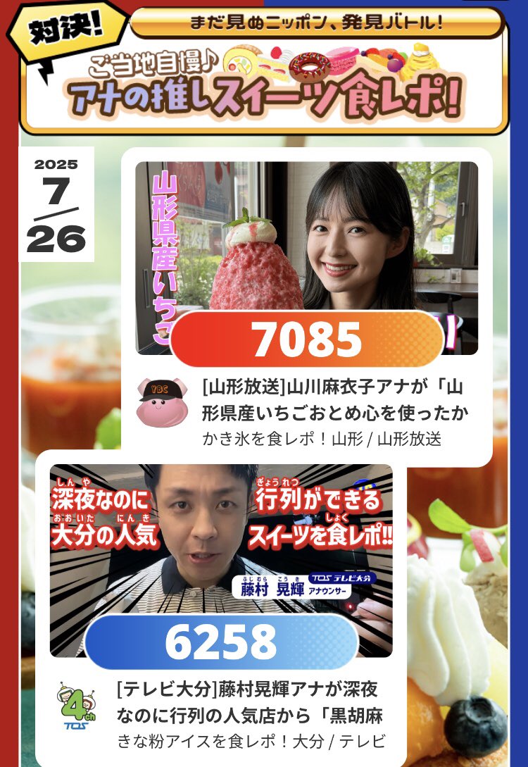 ybc_piyo's tweet image. 山川です!
朝起きたらびっくり😳
みなさんご協力ありがとうございます🙇♀️
投票は13時まで!まだまだよろしくお願いします!!
local-tv.marketplace.rakuten.co.jp/top/
#のぞいてニッポン