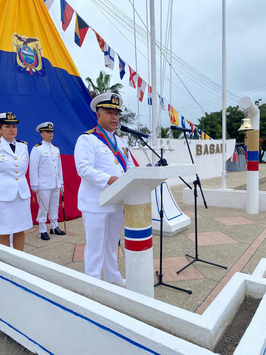 armada_ecuador's tweet image. #Salinas | En un solemne marco militar, la Armada del Ecuador, llevó a cabo en la Base Naval de Salinas la ceremonia conmemorativa por el octogésimo cuarto aniversario del glorioso Combate Naval de Jambelí, y día clásico de la Armada del Ecuador, gesta heroica que refleja el…