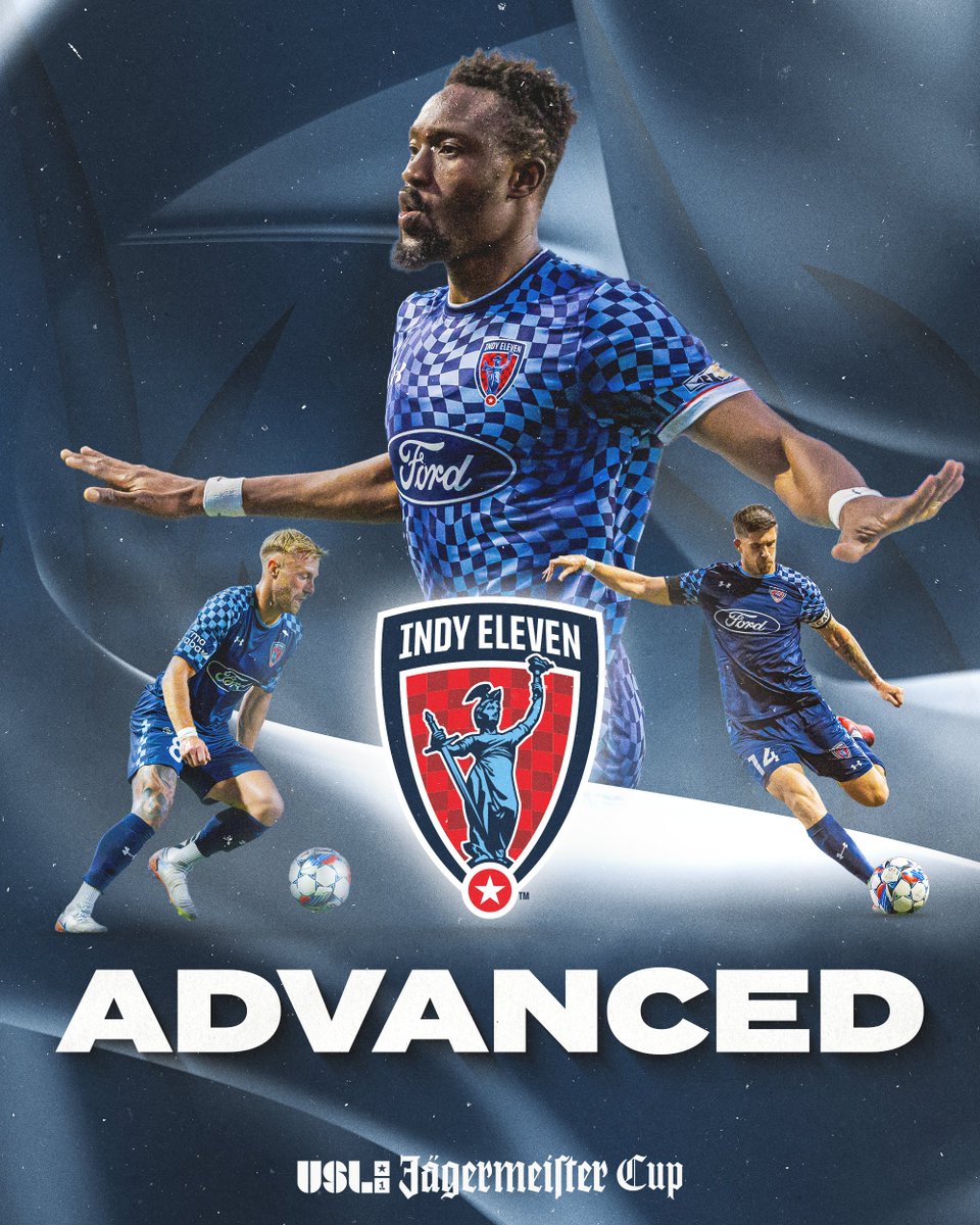USL Jägermeister Cup (@usl_cup) on Twitter photo CUE. THE. SMOKE. 💨
<a href="/IndyEleven/">Indy Eleven</a> has won Group 3 and advanced to the #USLJägermeisterCup Quarterfinals! CUE. THE. SMOKE. 💨
<a href="/IndyEleven/">Indy Eleven</a> has won Group 3 and advanced to the #USLJägermeisterCup Quarterfinals!