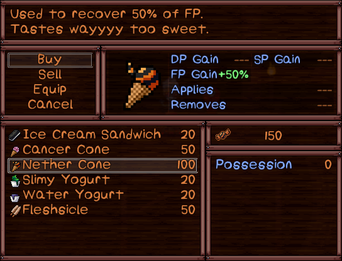 In HorrorVale: Act M, you'll find yourself doing business not with a certain Jiangshi, but a Creepy shaped like a walking Ice Cream machine. She can dispense any kind of ice cream you can imagine!
...Any kind of ice cream. 
...Any kind of ice cream.