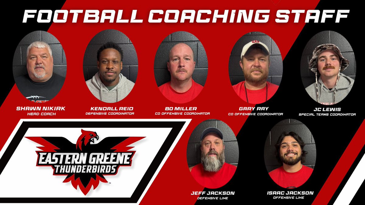 E_GreeneFB's tweet photo. Introducing your 2025 coaching staff!! #GoBirds https://t.co/c8OrduA5XC