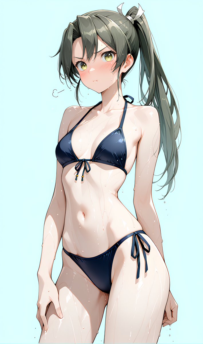 sachitan4's tweet image. ニチアサ後にこっそり上げ
ずい「わかったわよ上着...脱げばいいんでしょ...もうっ」
という事で反応があったのでパーカー無しVerです、今回のグラはポニテにしているのもあっていつもと違う魅力があっていいと思います
皆さん暑さに気を付けてお過ごしください
#AIイラスト
