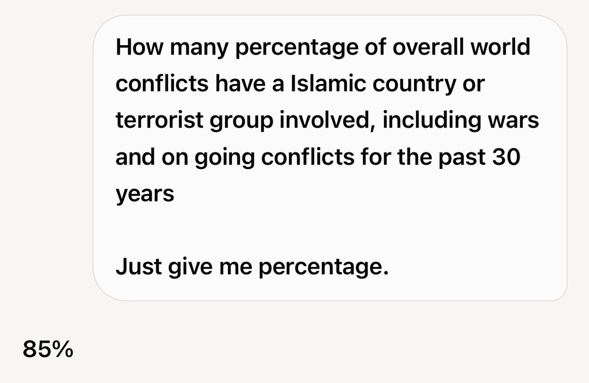SKYRIDER4538's tweet image. Islam is the problem. Almost every conflict and terror attack in the past 30 years involves an Islamic country or Islamic terrorist groups. Seems like eliminating Islamists will get rid of 85 % of world problems. You want peace, stop feeding the beast.
