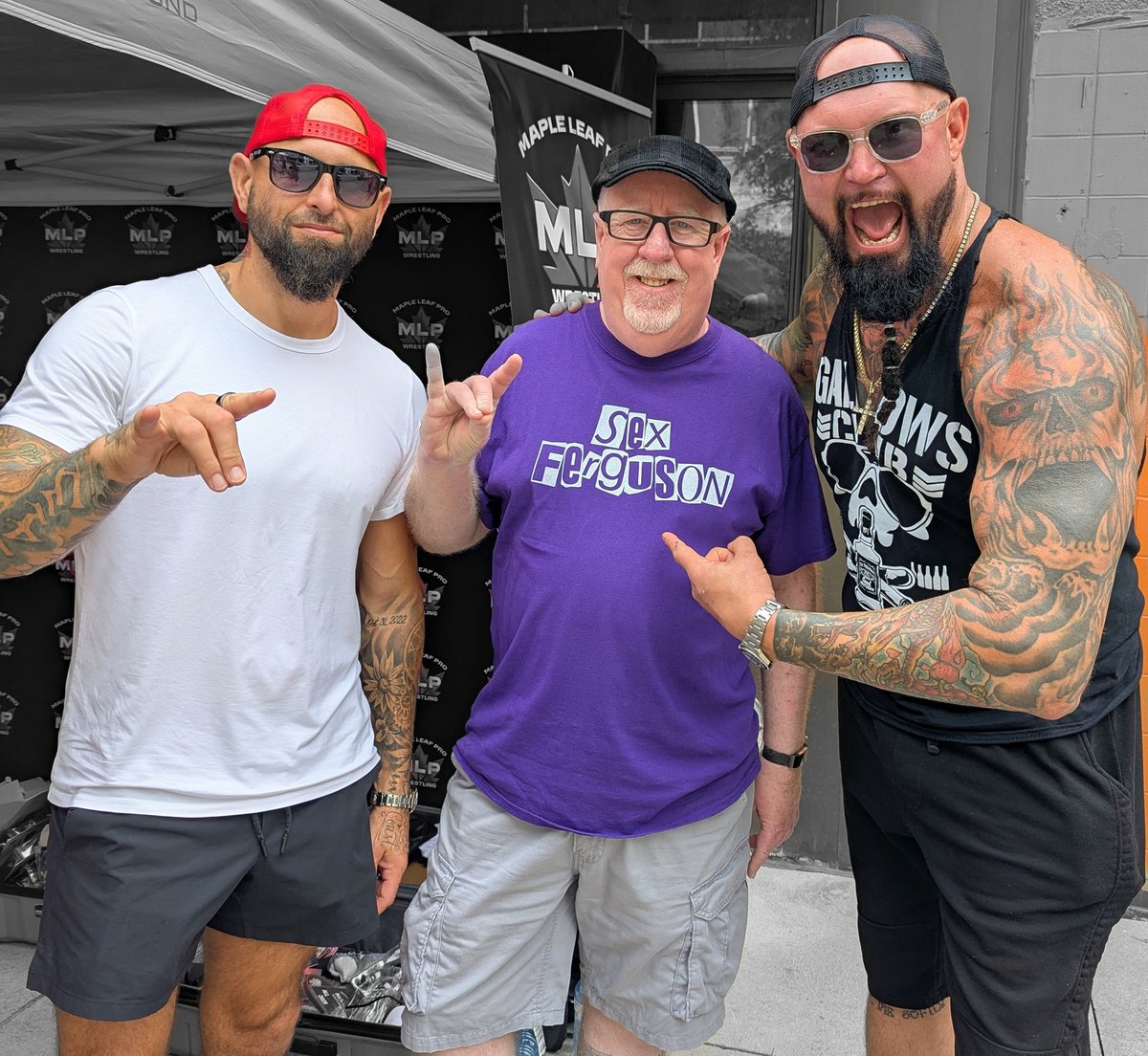 Andrew Ferguson (@andrew2592) on Twitter photo Excellent night in downtown Windsor for the Downtown Showdown with <a href="/MapleLeafPW/">MAPLE LEAF PRO Wrestling</a>. And managed a Ferguson Family reunion picture. With cousin Chad but missing Uncle Bobby. <a href="/MachineGunKA/">The Machine Gun</a> <a href="/The_BigLG/">“The Big LG” Doc Gallows</a> Excellent night in downtown Windsor for the Downtown Showdown with <a href="/MapleLeafPW/">MAPLE LEAF PRO Wrestling</a>. And managed a Ferguson Family reunion picture. With cousin Chad but missing Uncle Bobby. <a href="/MachineGunKA/">The Machine Gun</a> <a href="/The_BigLG/">“The Big LG” Doc Gallows</a>