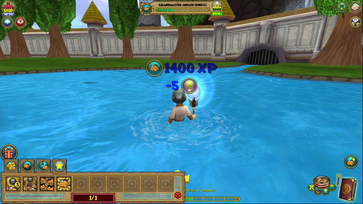 awizard_from_oz's tweet image. While the Deathcuda moves Dead-Slow, Cuddlefish is near motionless.
Cast Winnow Death and sit back and watch to see which fish doesn't advance forward.
Cyclops Lane #Wizard101