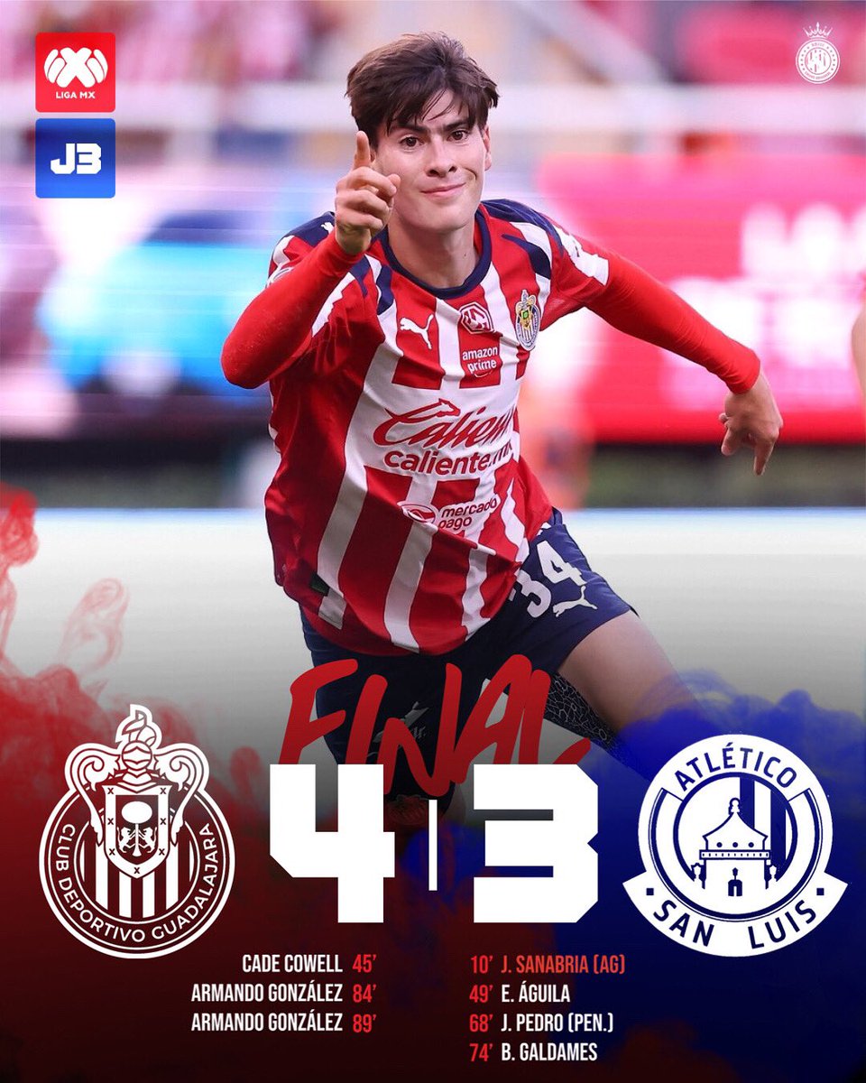ChivasUniverse's tweet image. ¡VICTORIA Y HURACÁN DE GOLES EN EL ESTADIO AKRON, CARAJO! 🥵🔥
En un partido de altas y bajas demasiado dramáticas, donde los rojiblancos terminaron el primer tiempo con una ventaja de 2-0, les empataron en la segunda parte, les dieron la vuelta 2-3 pocos minutos después y al…