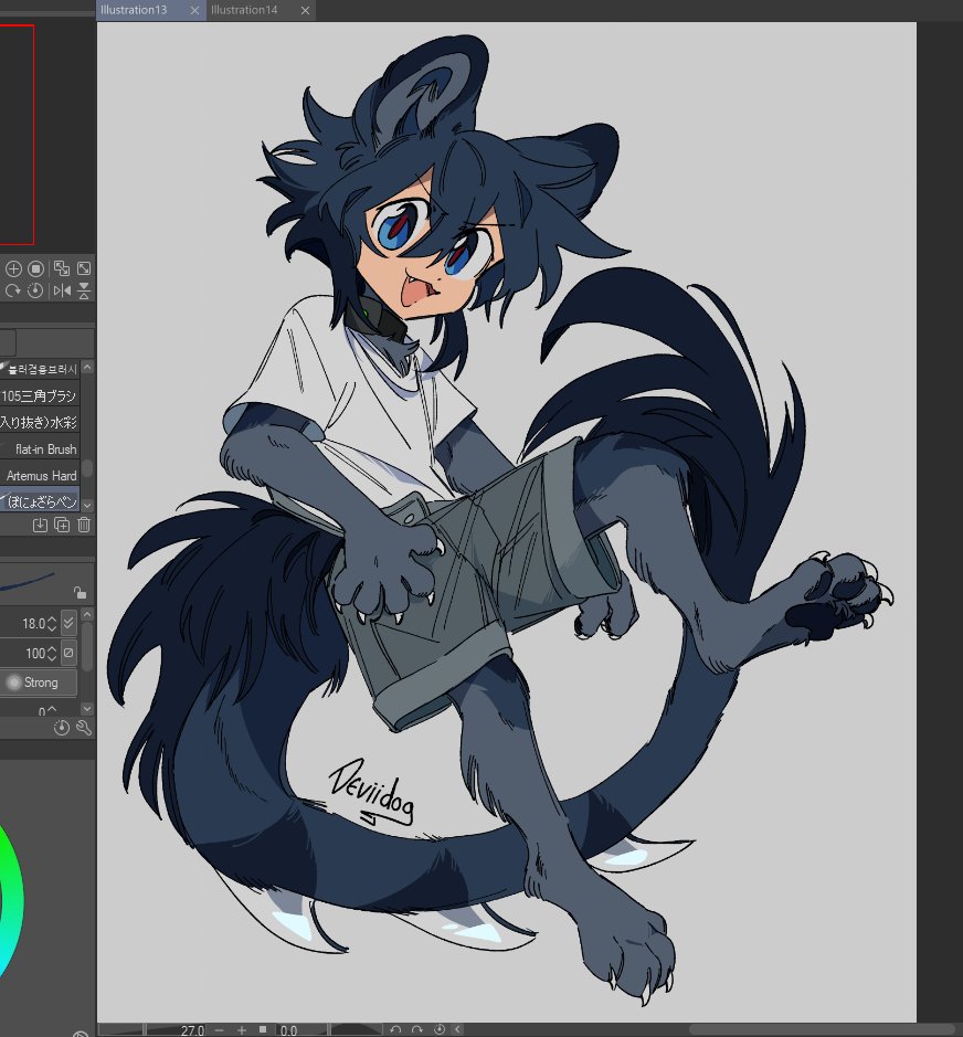 Deviidog0's tweet image. yote doodle