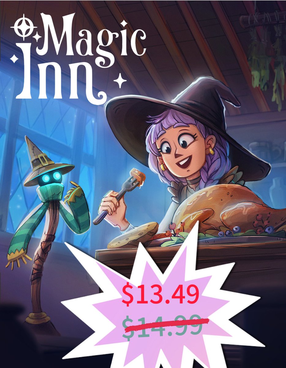 magic_inn's tweet image. 💰 Price for EA Launch 💰
Digital editions of Magic Inn will cost $14.99 USD on Steam. But there will be a 10% discount during launch time for two weeks.
Don’t wait, my wizardry innkeeper!
Do it for your dream Magic Inn.
store.steampowered.com/app/2468630/Ma…