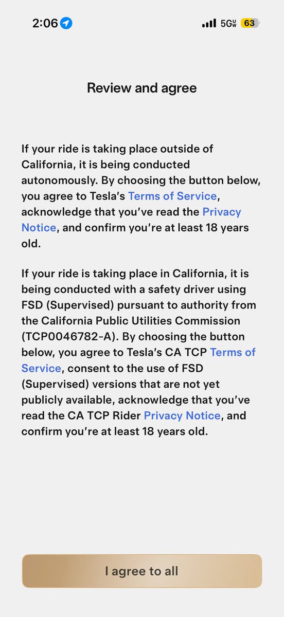 Tesla <a href="/robotaxi/">Tesla Robotaxi</a> is expanding to the bay area and California!!