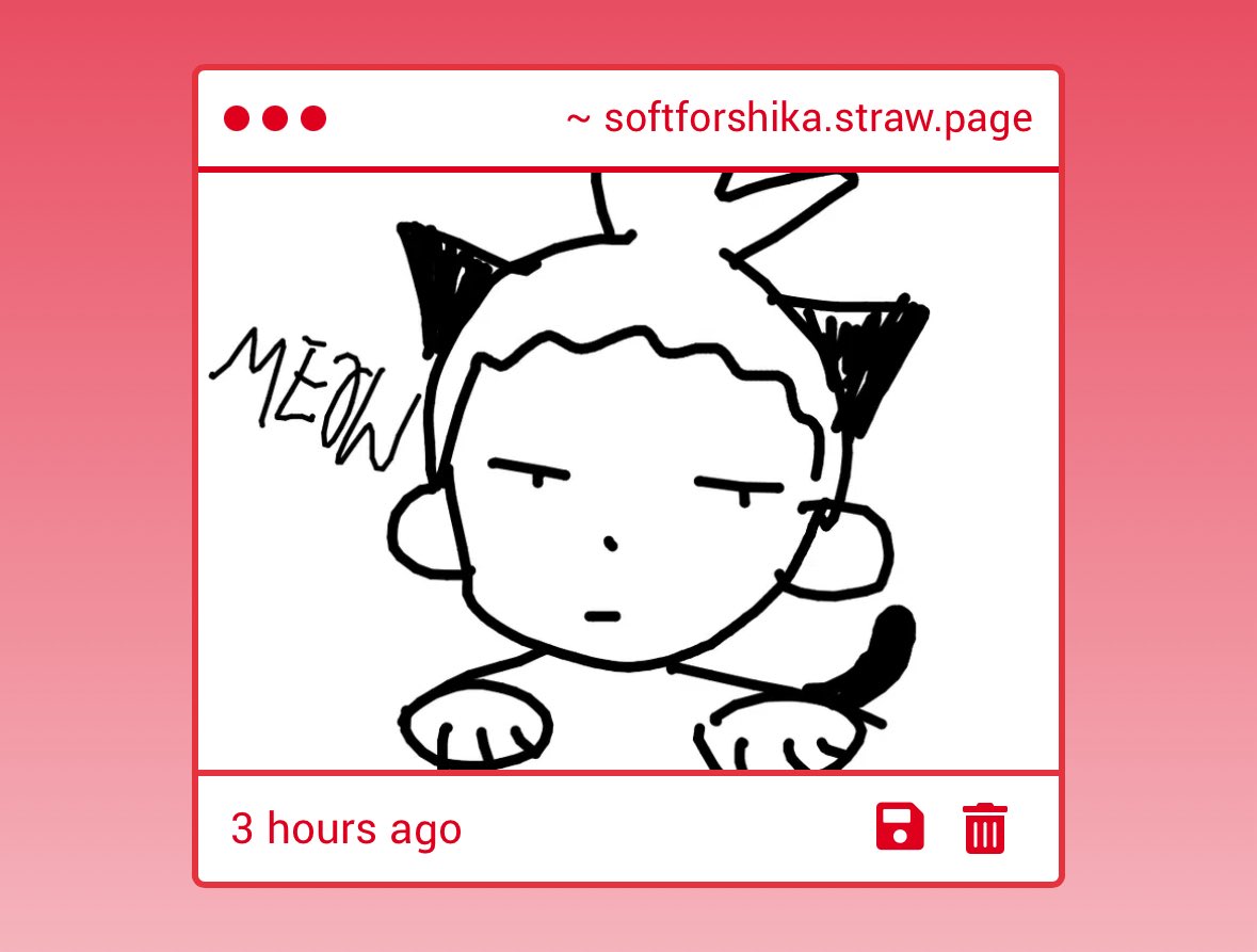 softforshika's tweet image. shikameowru!!! 🐈‍⬛ SO CUTIE THANK YOU!!!

softforshika.straw.page