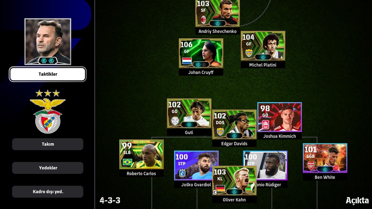 Okan hocam önderliğinde Cruyff'umuz 106.. genele 3 gidene 4 :D