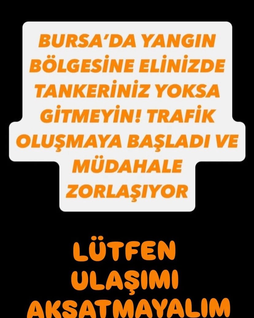 RT! #bursayanıyor #yangın