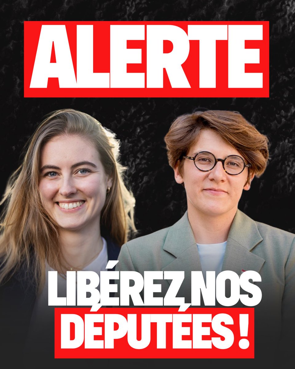 Aurelien_Le_Coq's tweet image. 🔴 Une armée criminelle dirigée par un genocidaire vient de kidnapper dans un acte de piraterie caractérisé les 21 humanitaires du Handala dont 2 parlementaires françaises !
@emma_frr et @GabrielleCthl sont détenus illégalement par un homme sous mandat d'arrêt international.…