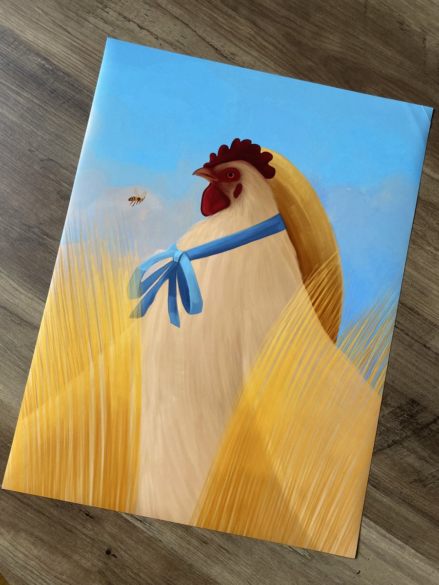 tayaferdinand's tweet image. My chickens live on in the physical world. Some prints and postcards at the local market in Malmö 🐓☺️