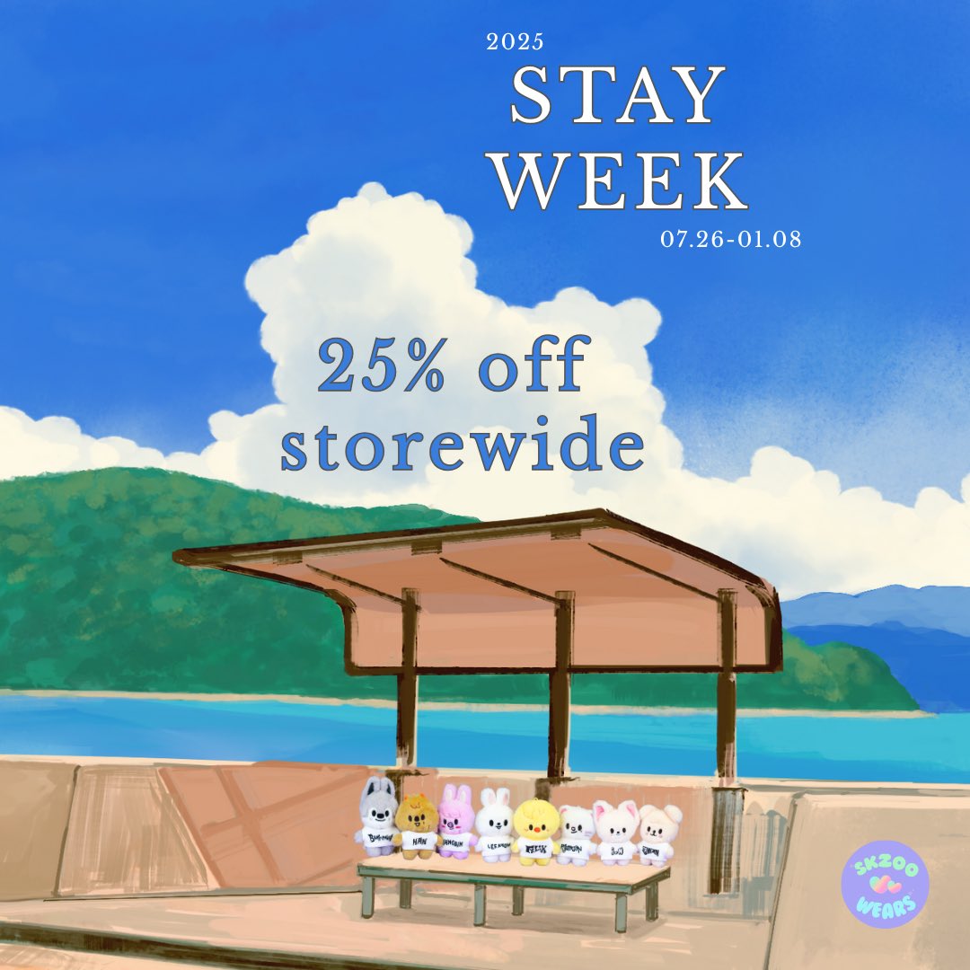 skzoowears's tweet image. 🌊🌻 happy 7th stayweek 🌻🌊