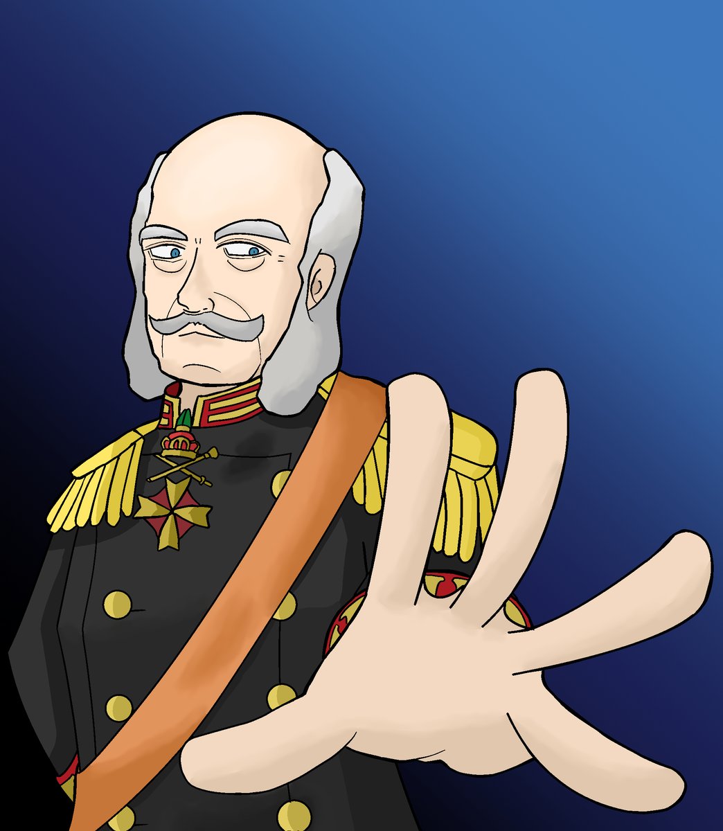 V69O6iL62aMiJjU's tweet image. #イラスト　  
ヴィルヘルム1世陛下。
この方あってのビスマルクの活躍だと思う。