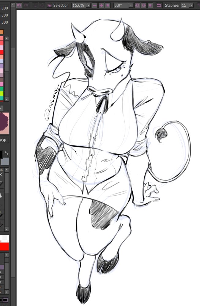 _nebuking_'s tweet image. un dibujito de hoy 

#Ocart #sketch #furry