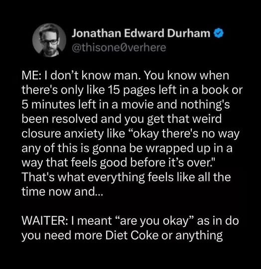 Ok, well, Diet Coke for now...