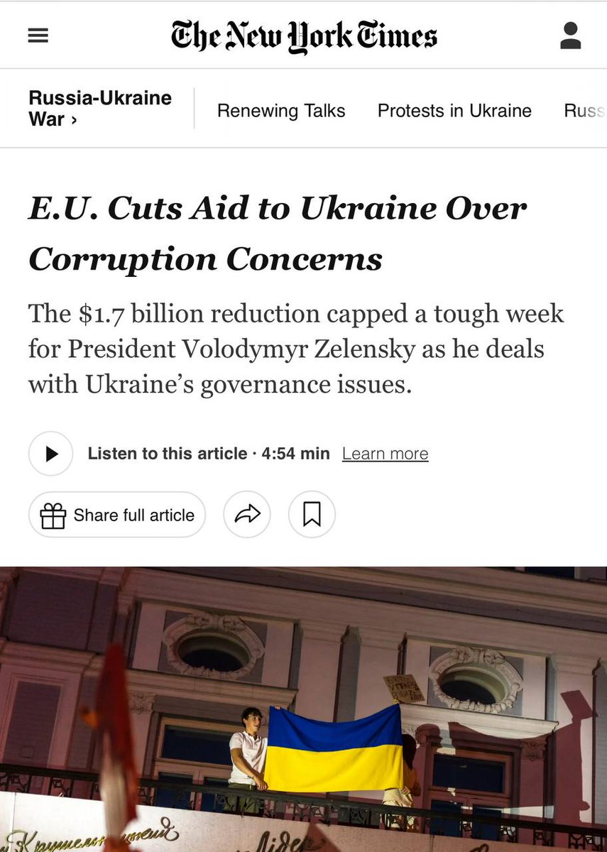 AlexandruC4's tweet image. BREAKING: The EU is withholding $1.7 billion in aid to Ukraine over corruption concerns, citing missed reform benchmarks.
Ukraine fell short on key reform benchmarks, including appointments to a special anti-corruption court. The aid, part of a €50B EU fund, may still be…