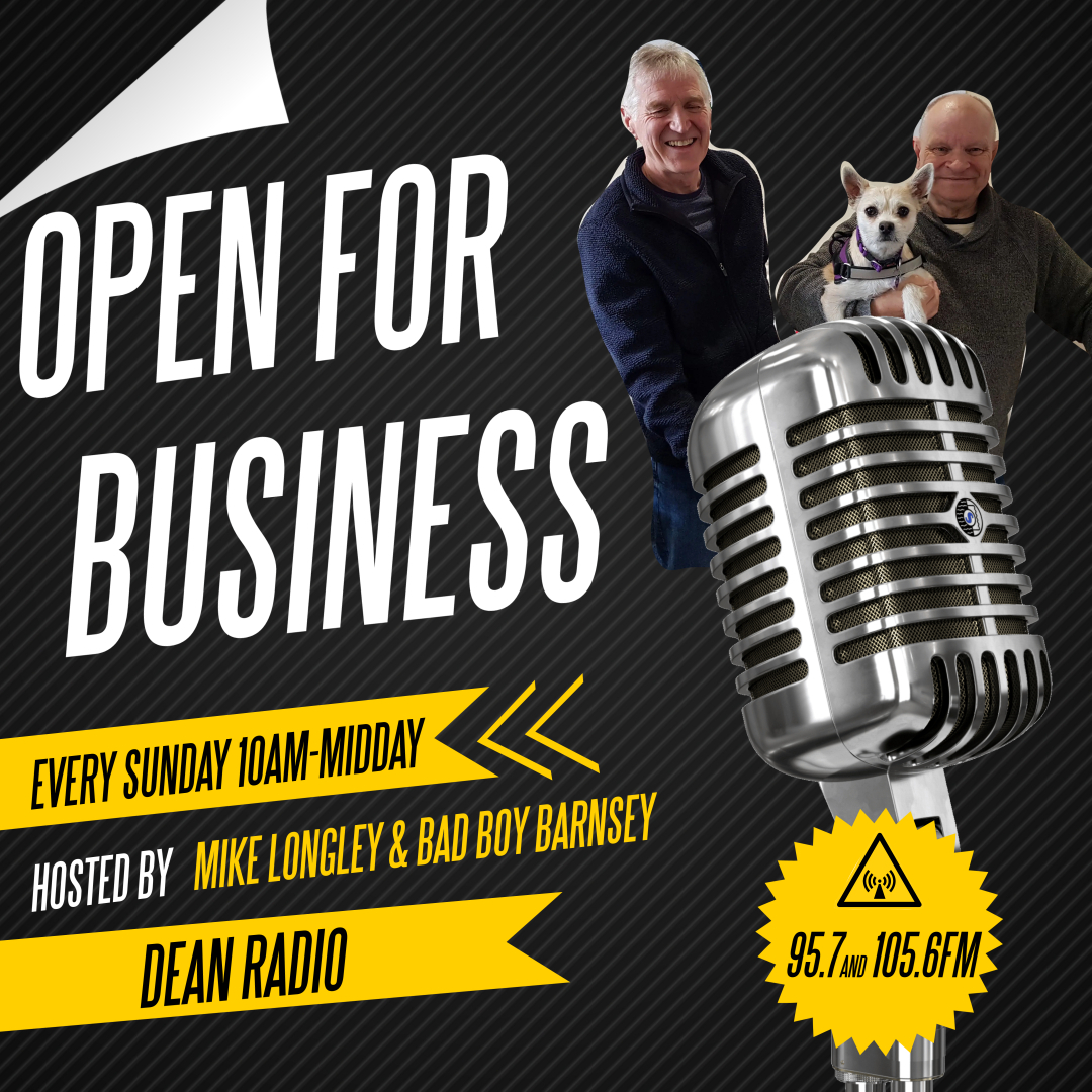 🎶 Open for Business is on its way!

🕙 Sunday 10am–midday

🎙️ With music legends Mike Longley &amp; Bad Boy Barnsey

Great tunes, fun facts, top banter &amp; something for everyone — the only way to keep your Sunday rolling!

#OpenForBusiness #SundayRadio #ForestOfDean #RadioLegends
