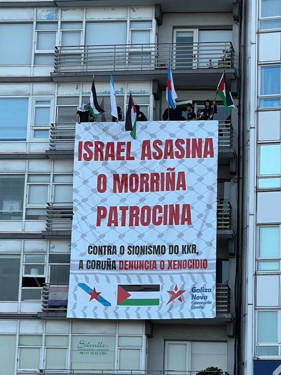ACBoveda's tweet image. Israel asasina 
O Morriña patrocina