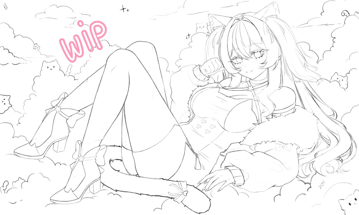 griliova_'s tweet image. wip 🩷

#sketch