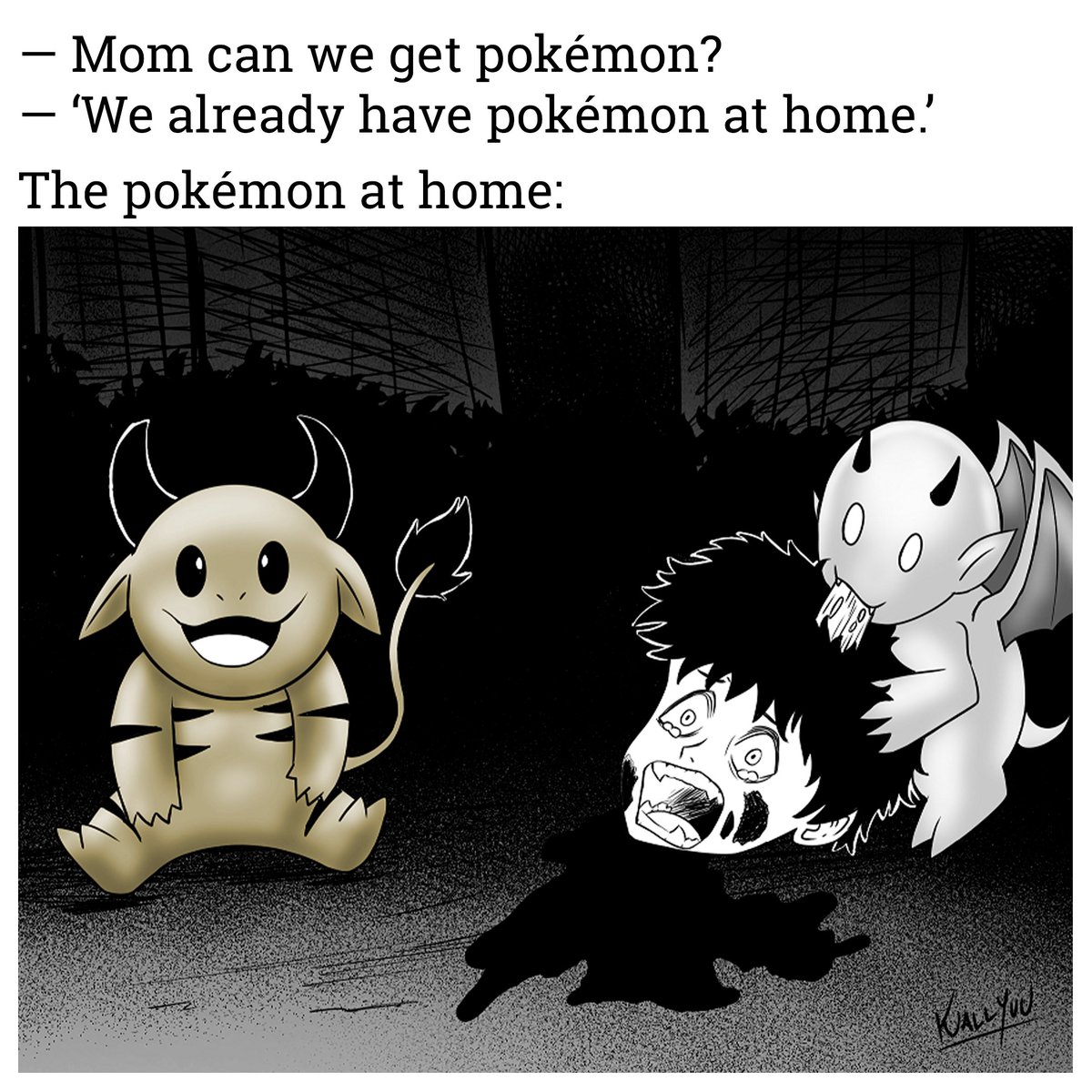 DemiMonComics's tweet photo. Don't be fooled by the cute smile.

#demimon #demimoncomics #pokemon #digimon #meme #pokemonparody #horror #gore #gurokawaii #kawaii #cute #cutegore #fancomic #comics #indiecomic https://t.co/107zbinHsg