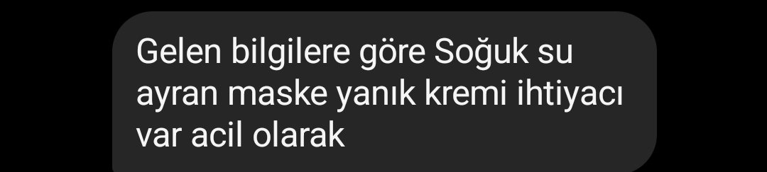 Bursa'daki yangın bölgeleri Karahıdır ve İğdir köylerinde
🚨 Soğuk su
🚨 Ayran
🚨 Maske
🚨 Yanık kremi
acil ihtiyaçtır!

Yardım araçları Gürsu Belediyesi önünden çıkacaktır. Araç desteği ve malzeme için yardımlarınızı bekliyoruz!
#bursayanıyor #ormanyangını