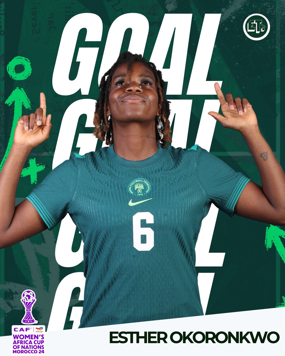 ETMediaNG's tweet image. GOALL
Esther Okoronkwo pulls one back from the spot.
Morocco 2-1 Nigeria after 64 mins.
#MARNGA #WAFCON2024