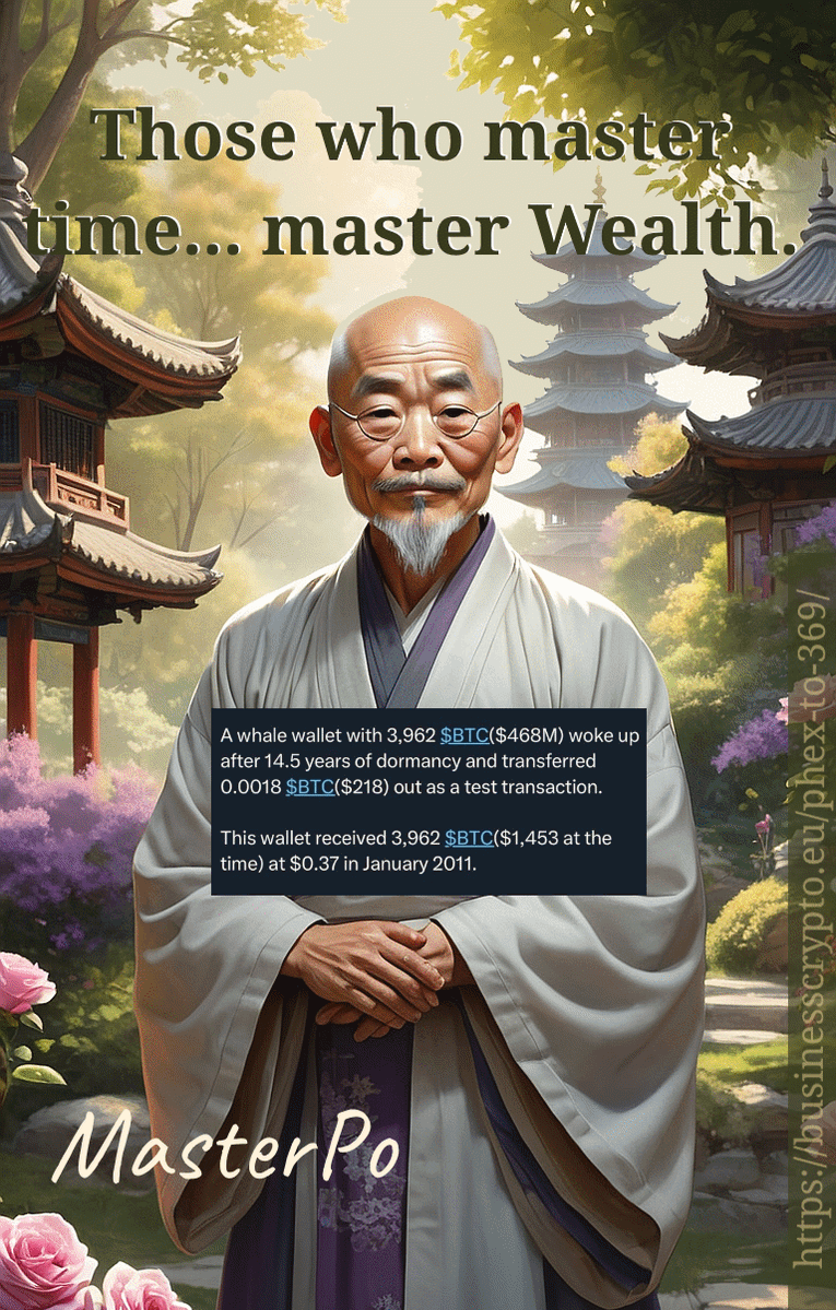 MasterPo2024's tweet image. 🌀 "Those who master time... master wealth."
A Bitcoin wallet from 2011 just moved after 14.5 years.
💰 Bought 3,962 BTC for $1,453.
💎 Now worth $468,000,000.
That's over 30 million percent gain.
HEX offers 5,555-day stakes.
Delayed gratification isn't a theory.
It's the only…