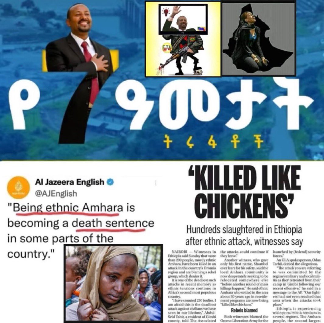 #StateSponsoredAmharaGenocide <a href="/UNHumanRights/">UN Human Rights</a> <a href="/amnesty/">Amnesty International</a> <a href="/UN/">United Nations</a> <a href="/UNGeneva/">United Nations Geneva</a> <a href="/hrw/">Human Rights Watch</a> <a href="/UNOSAPG/">UN Genocide Prevention</a> <a href="/hrw/">Human Rights Watch</a> <a href="/MikeHammerUSA/">Mike Hammer</a> <a href="/BBCAfrica/">BBC News Africa</a> <a href="/AP/">The Associated Press</a> <a href="/AlJazeera/">Al Jazeera PR</a> <a href="/_AfricanUnion/">African Union</a>  <a href="/SecBlinken/">Secretary Antony Blinken</a> <a href="/StateDept/">Department of State</a> <a href="/UNOSAPG/">UN Genocide Prevention</a> <a href="/EU_Commission/">European Commission</a> @ethembassyUS <a href="/JuttaUrpilainen/">Jutta Urpilainen</a> <a href="/AsstSecStateAF/">Bureau of African Affairs</a> <a href="/IntCrimDatabase/">International Crimes</a> <a href="/nytimes/">The New York Times</a>