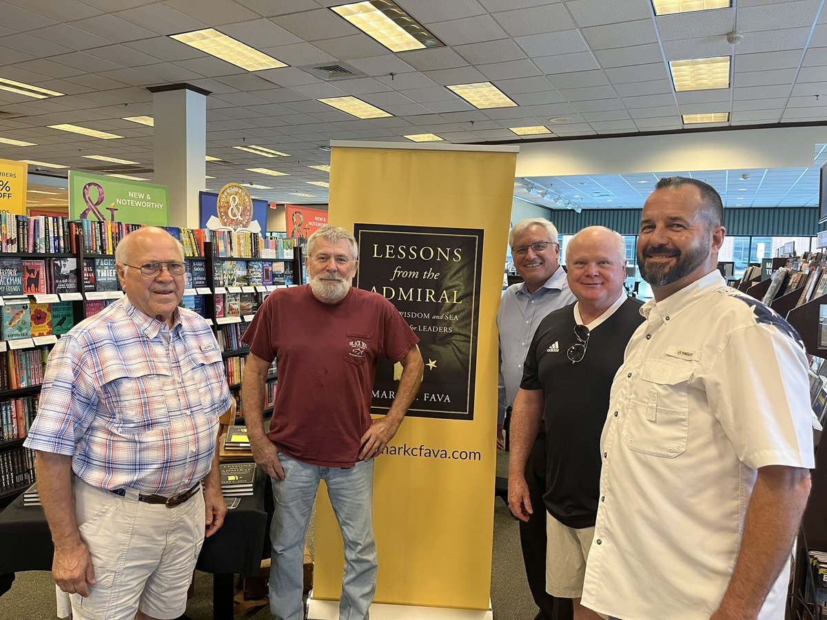 markfava's tweet image. Book signing for Lessons from the Admiral last weekend!