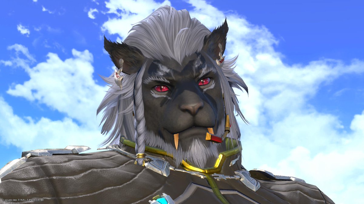 ryu_drago_ff14's tweet image. 青空が綺麗だったので突発撮り✨🦁✨